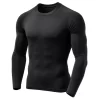 Camiseta Proteção Solar Térmica Compressão Segunda Pele Tecido Gelado UV 50+ Várias Cores Atacado e Varejo Unissex Masculino Fem - Preto, P