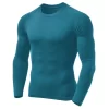 Camiseta Proteção Solar Térmica Compressão Segunda Pele Tecido Gelado UV 50+ Várias Cores Atacado e Varejo Unissex Masculino Fem - Verde Petroleo, M