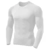 Camiseta Proteção Solar Térmica Compressão Segunda Pele Tecido Gelado UV 50+ Várias Cores Atacado e Varejo Unissex Masculino Fem - Branco, GG