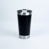 Copo Térmico 473ml COM TAMPA E Abridor Inox Para Quente e Gelado - Preto 473ml
