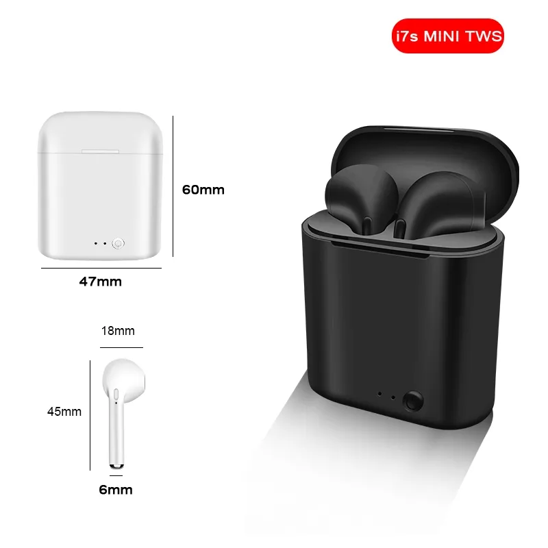 Fone de ouvido sem fio Bluetooth 5.0 i7mini TWS com microfone para iphone Android - Imagem 2
