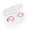 Fone de ouvido sem fio tws controle de toque - Vermelho e Branco