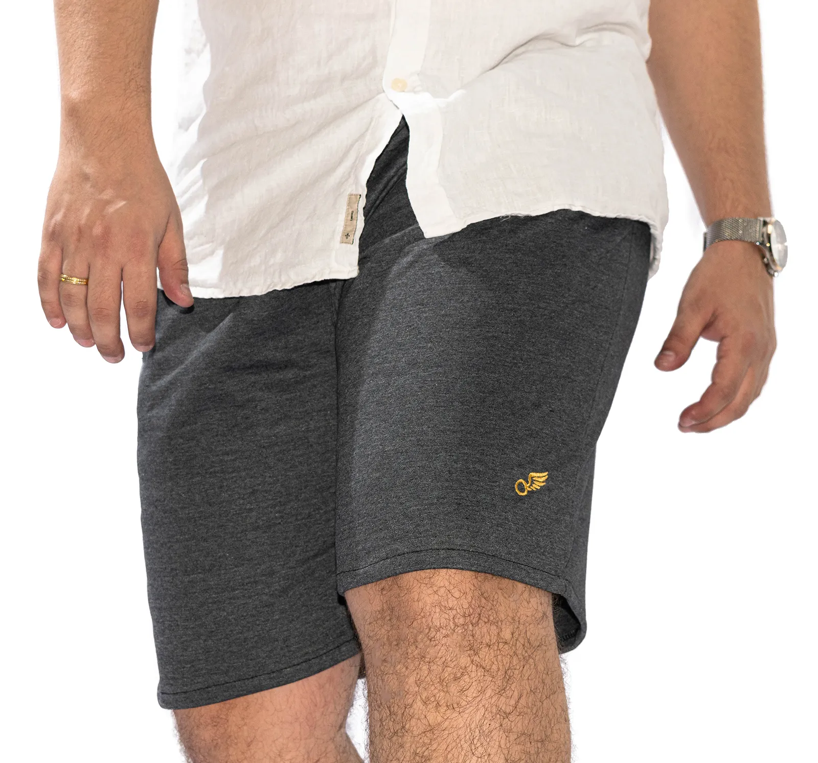 Kit 2 Bermudas de Moletom Shorts Top Barato Academia Treino Masculino 3 bolsos com Elastico e Cordão Praia Surf Adulto Atacado - Imagem 5