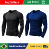 Pacote com 2 Camisetas Proteção Térmica Solar Ciclismo Compressão Segunda Pele Tecido Gelado UV 50 + Várias Cores Atacado