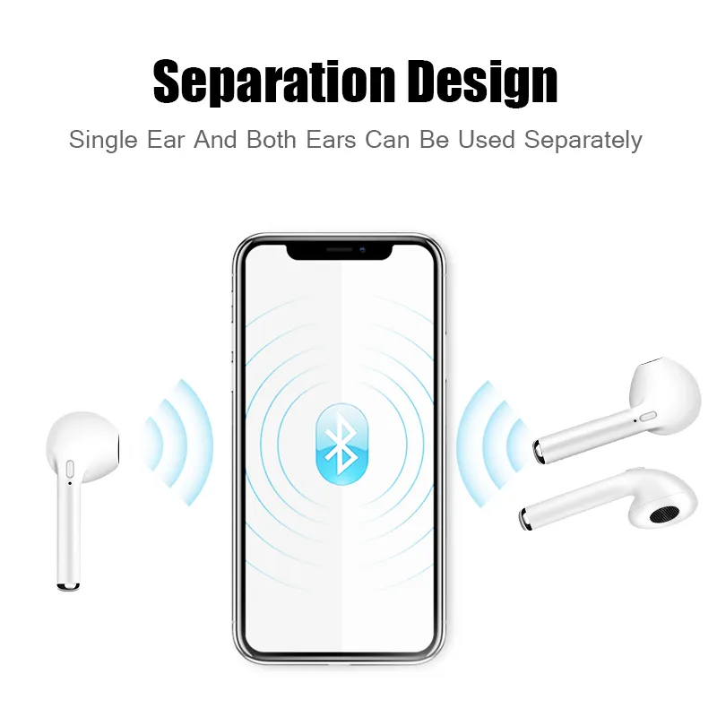 Fone de ouvido sem fio Bluetooth 5.0 i7mini TWS com microfone para iphone Android - Imagem 9
