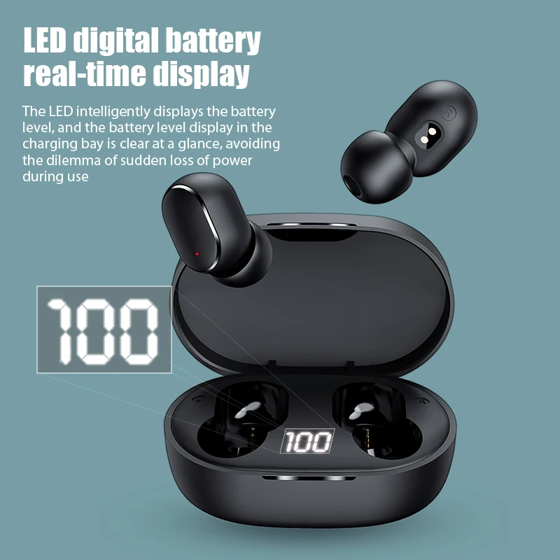 Fone de ouvido sem fio com led display e status de carregamento - Imagem 7