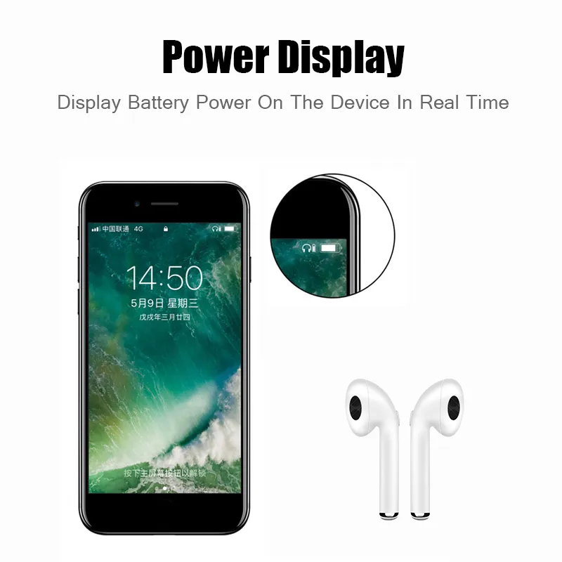Fone de ouvido sem fio Bluetooth 5.0 i7mini TWS com microfone para iphone Android - Imagem 11