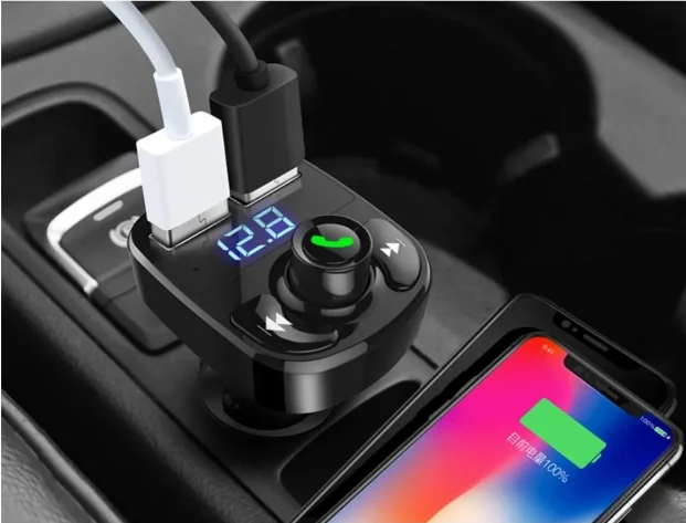 USB P Carregador para Sem Fio, Transmissor MP3, Bluetooth - Imagem 2